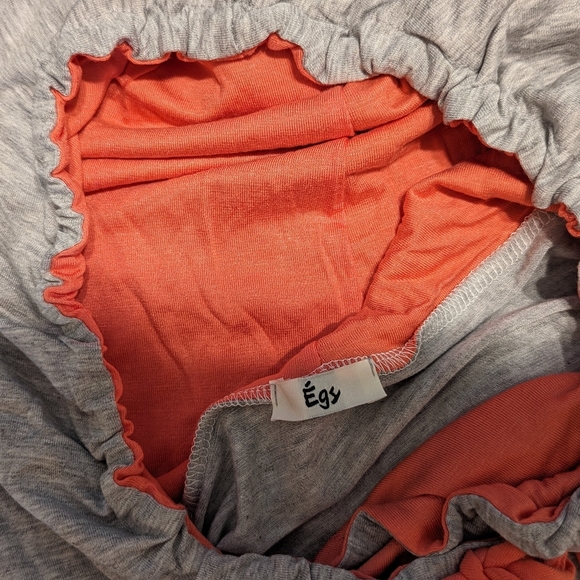 NEW Egs by éloges Gray & Coral Two Tone Color Block Hoodie Small - Picture 12 of 12